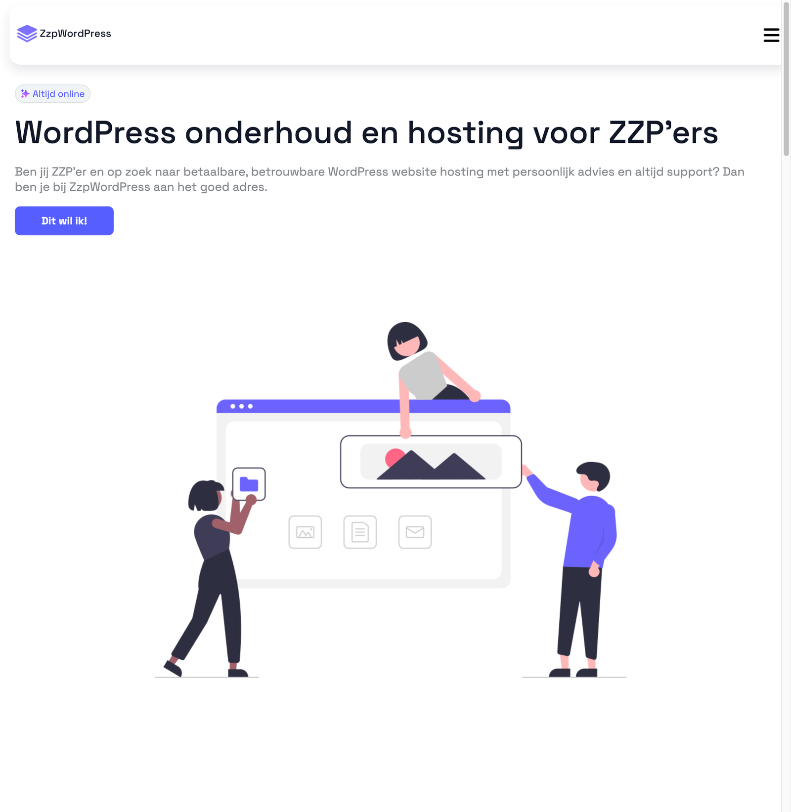 Screenshot of ZZPWordPress